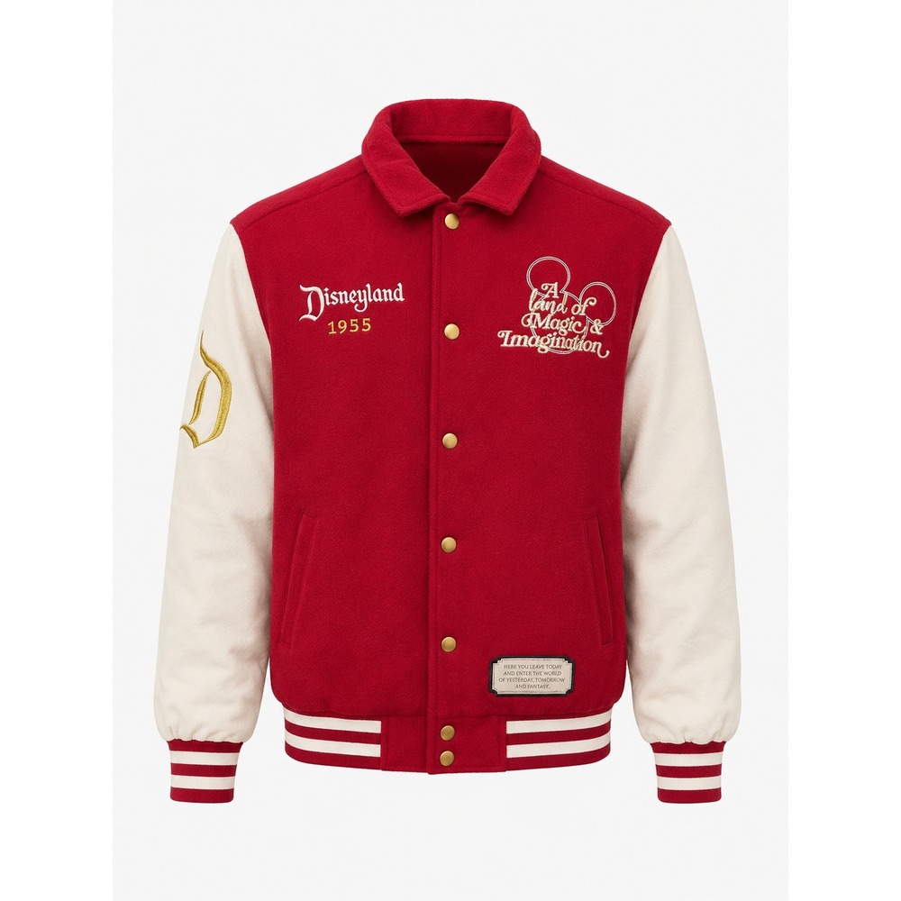Disney Parks | Our Universe Disneyland Resort Red Varsity Letterman Jacket XS
